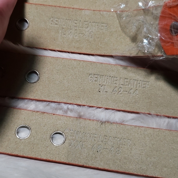 Orange Genuine Leather Variable size belts - Picture 5 of 8